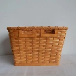 Fashionable Hand Woven Wood Chip Storage Basket Bicycle Basket