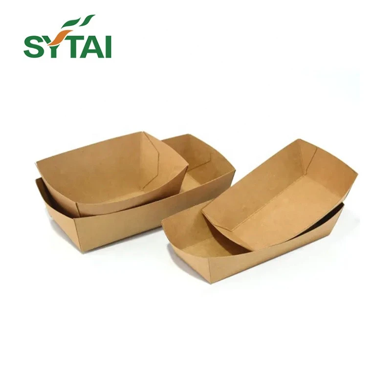 Fast Food Take Away Paper Snacks Tray Boat