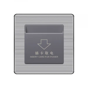 FIKO stainless steel wire drawing 86 low frequency induction card power switch with time-delay energy saving hotel