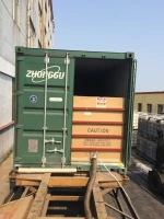 Flexitank with ball valve for bitumen in container Germany