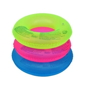 Fluorescent Inflatable Swim Ring, Float Pool Swimming Ring Aid Tube Protector & Armpit Circle Supporter Toy for Adults and Kids