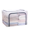 Foldable Clear Nylon Mesh PVC Clothes Storage Box Toy Quilt Storage Case