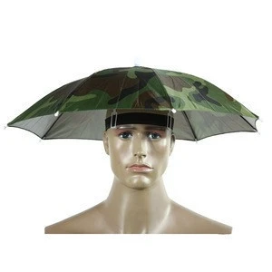 Foldable Fishing Hat Headwear Umbrella for Fishing Hiking Beach Camping Cap Head Hats Outdoor Sports Rain Gear Umbrellas