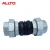 Import Forged Cast Iron Flexible Flange Thread Rubber Joint Male Thread Pipe Fittings from China