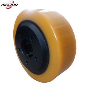 forklift tire solid rubber pu pallet truck wheel/AGV wheel