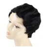 free shipping can be dyed natural curly soft virgin remy short brazilian human hair wig