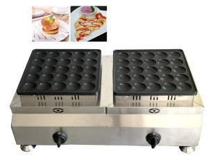Free Shipping Commercial Gas Type 50 Holes Poffertjes Machine Mini Pancake Maker Machine Baker In Kitchen Equipment