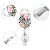 Import Free Shipping Fashion Flower Oval Yoyo Badge Holder Custom ID Retractable Badge Reel with Key Ring, Belt from China