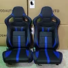 Fully Reclinable Black And Blue PVC Leather Car Seat Racing With Single Slider JBR1041B Cheap Racing Seat