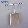 GAPPO High Quality 3 Hooks Wall-Mount Zinc alloy Rack Hooks For Bathroom Towels G201-3