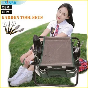 Garden tool set including Garden seat and hand Tools SINSA