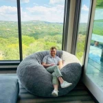 Giant Bean Bag With Filler Furry Sofa 7ft 8ft XL Foam Filled Faux Fur Bean Bag 6Ft