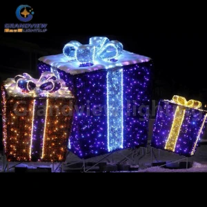 Gift box light Xmas holiday decoration light shopping Mall decor indoor and outdoor decor