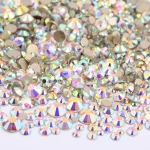 Glitter Mix Size Flatback Clear Non Hot Fix Rhinestones Glue On Crystal Strass Rhinestones For Nail Art Decorations