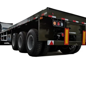 Good discount factory supply 60 ton 3 axle cargo truck flatbed trailer