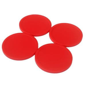 Good price black or red several different sizes 2.5 3 4 cheap price plastic best air hockey pucks for air hockey table