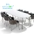 Import Good quality leisure patio table powder coated matel aluminum table garden sets outdoor garden furniture(01040-1) from China