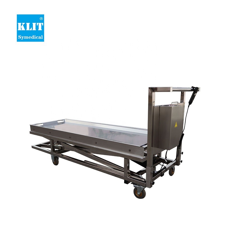 Good quality stainless steel hydraulic system mortuary body lift factory supply
