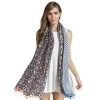 Graphic paisley and polka dots silk screen printing shawls and scarves