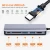 Import Grey 6 in 1 usb-c laptop dock Type C Hub 4K USB C to Gigabit Ethernet Adapters 2 USB 3.0 Port USBC Charging Hub from China