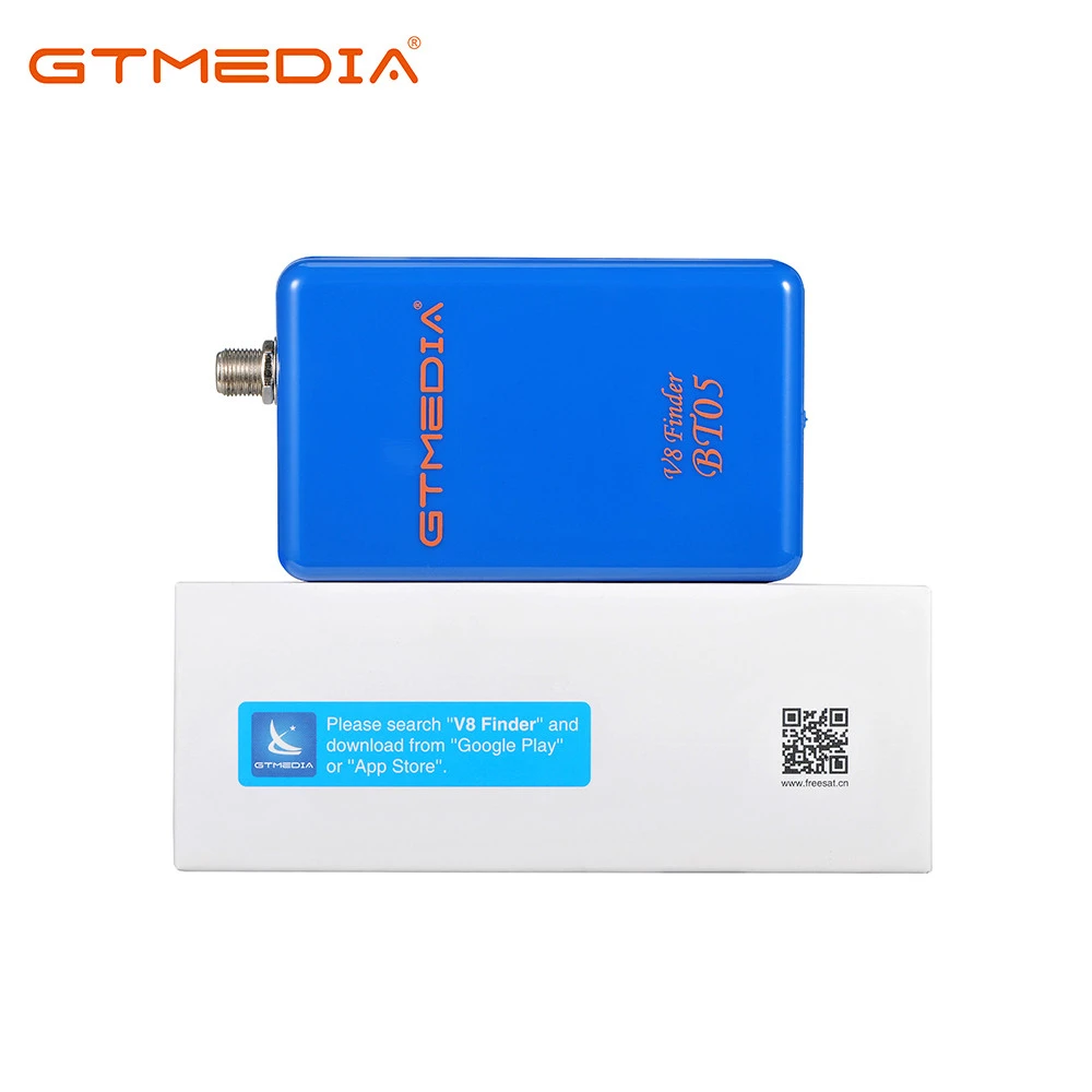GTMEDIA v8 finder BT05 DVB S2 satellite finder with built in battery USB rechargeable BT connection for android and ios app