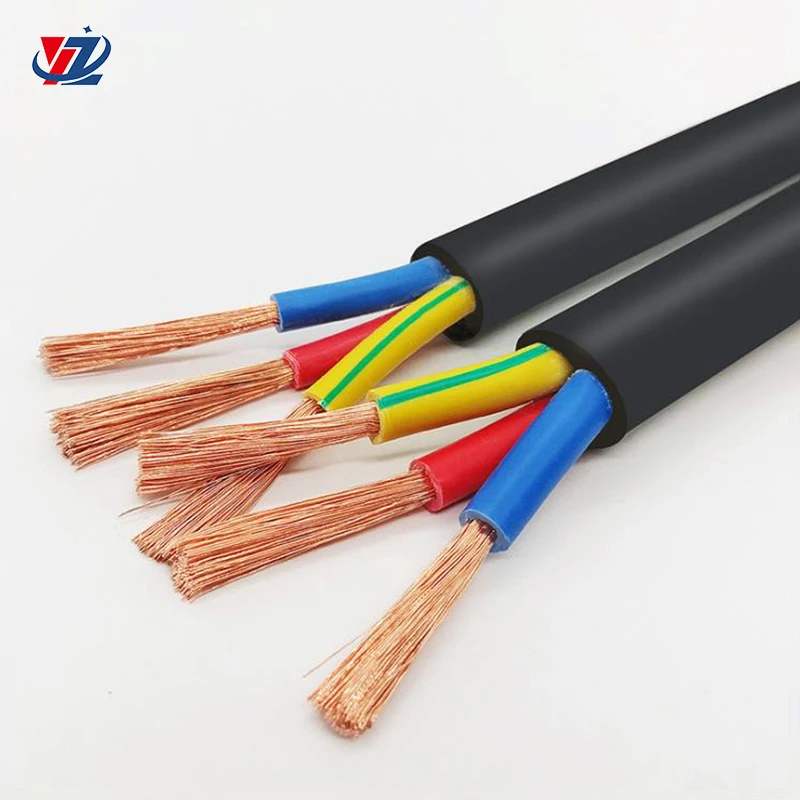 Guangdong Factory Wholesale  Black 3Core 1.5mm PVC Insulated Flexible RVV Power Cable