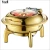 Import HADI buffet stainless steel hydraulic buffet chafer dish 6 liter electric buffet stove chafing dish round with glass lid from China