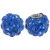 Import Half Drilled Rhinestone Beads Clay Pave with Stainless Steel Round with 33 pcs Czech rhinestone 5mm Hole:Approx 1mm Sold By PC from China