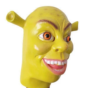 Halloween Green Shrek Latex Mask Movie Cosplay Prop Adult Anime Party Mask for Halloween