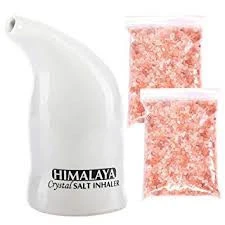Handmade Himalayan Ceramic Salt Inhaler Himalayan Rock Salt Inhaler with Crystal Food Grade Health Care Product Ceramic Salt