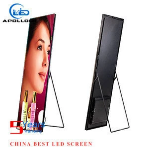HD led screen display  full color P3mm stand poster or mirror screen led display