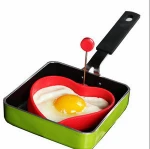 Heart Shape Easy Clean Silicone Fired Rubber Egg Mold Ring
