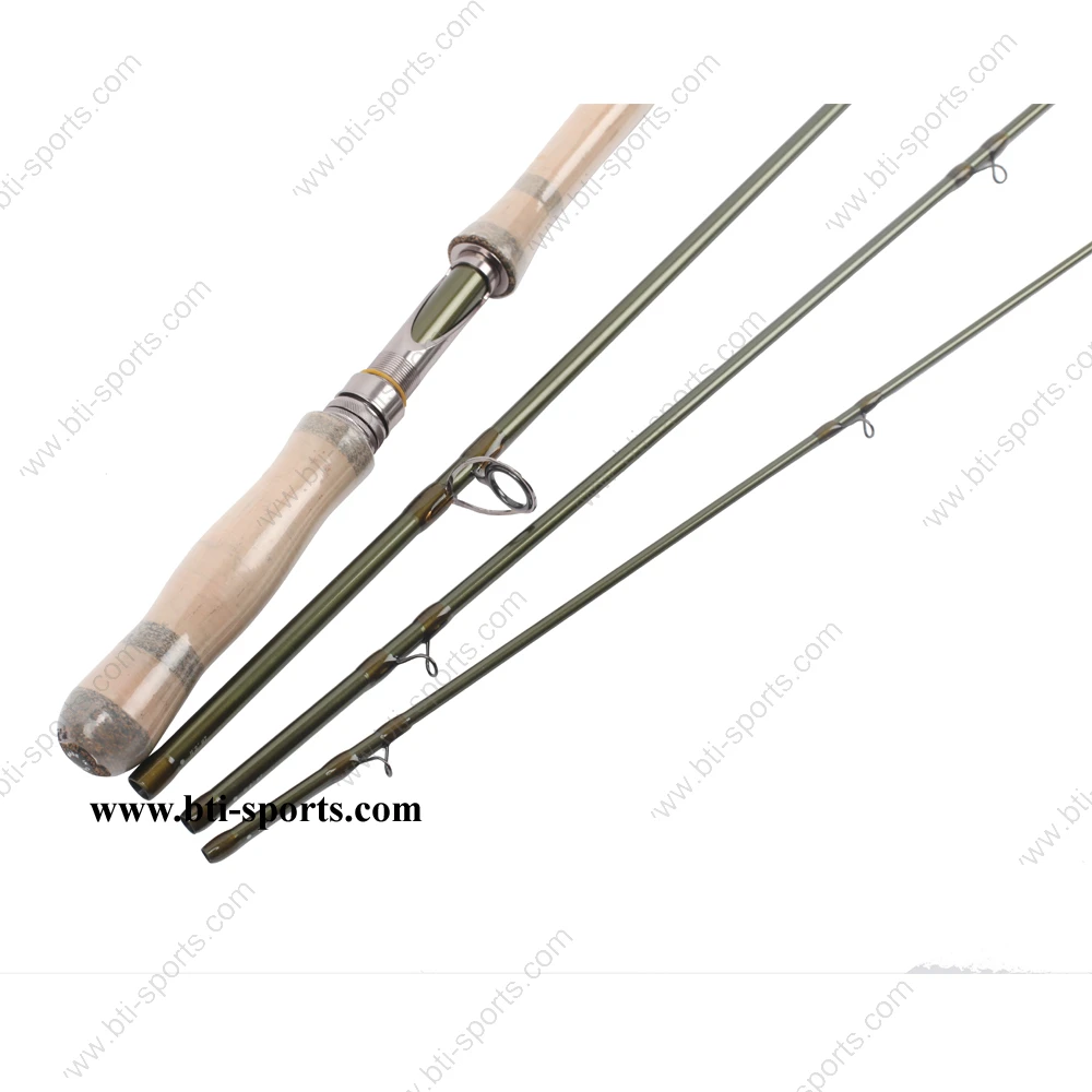 High end double handed fly fishing carbon rod switch rod