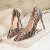 Import High heel thin heel fashionable leather snakeskin single shoes for women suitable for office space from China