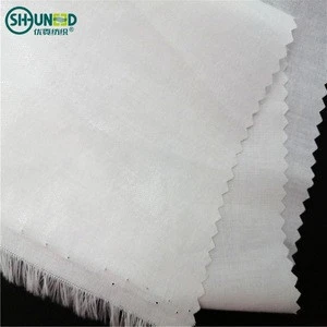 High Quality 100% Cotton Shirt Collar Lining Interlining Woven Fusible Lining for Men Shirt