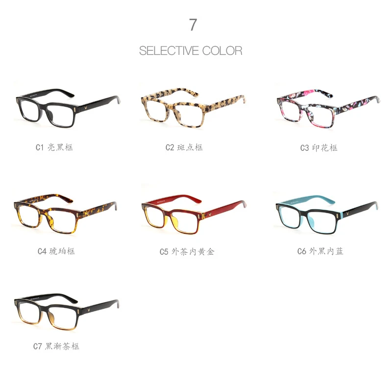 High Quality Brand Design Clear Lens Eyewear Frames Unisex Eyeglasses Men Women Optical anti-fatigue Eye Glasses Frames