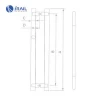 high quality Chinese stainless steel chrome internal door handle for glass door and wooden door