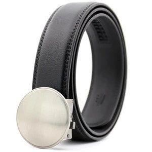 High Quality Fashion Casual Jeans Ratchet Belt Men Genuine Custom Leather Belt with Automatic Buckles