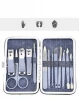 High Quality Manicure Pedicure Kit,Professional Make up Grooming set,Nail Clipper Tools with Luxurious Denim cover Case,13 in 1