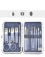 High Quality Manicure Pedicure Kit,Professional Make up Grooming set,Nail Clipper Tools with Luxurious Denim cover Case,13 in 1