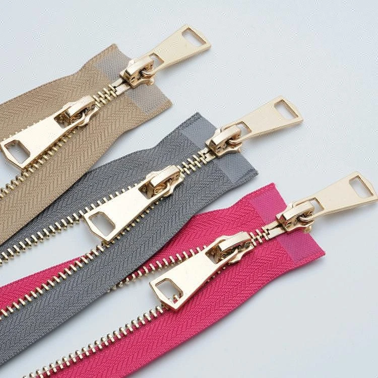 High quality metal zipper with double sliders