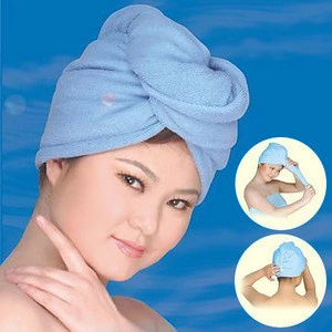 High quality microfiber hair wrap towel hat ,shower cap for dry hair