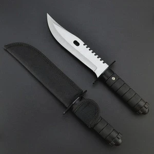 High quality military sharp Japan steel Fixed Blade Hunting rescue Knife tactical army knife with nylon sheath