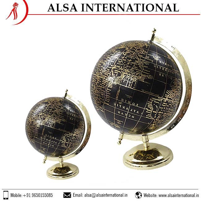 High Quality Office Decorative Globe on Gold Stand / Floor Standing World Globe