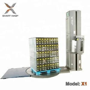 High quality pallet wrapping machine with auto cutting film function