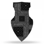 High quality printed cooling outdoor triangle bandana face cover with ear loop