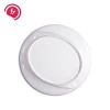 high quantity white plastic melamine round charge dinner plate dish with rim for hotel used