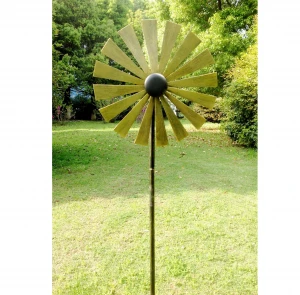 Home Decoration Garden Stake Metal Kinetic Wind Spinner