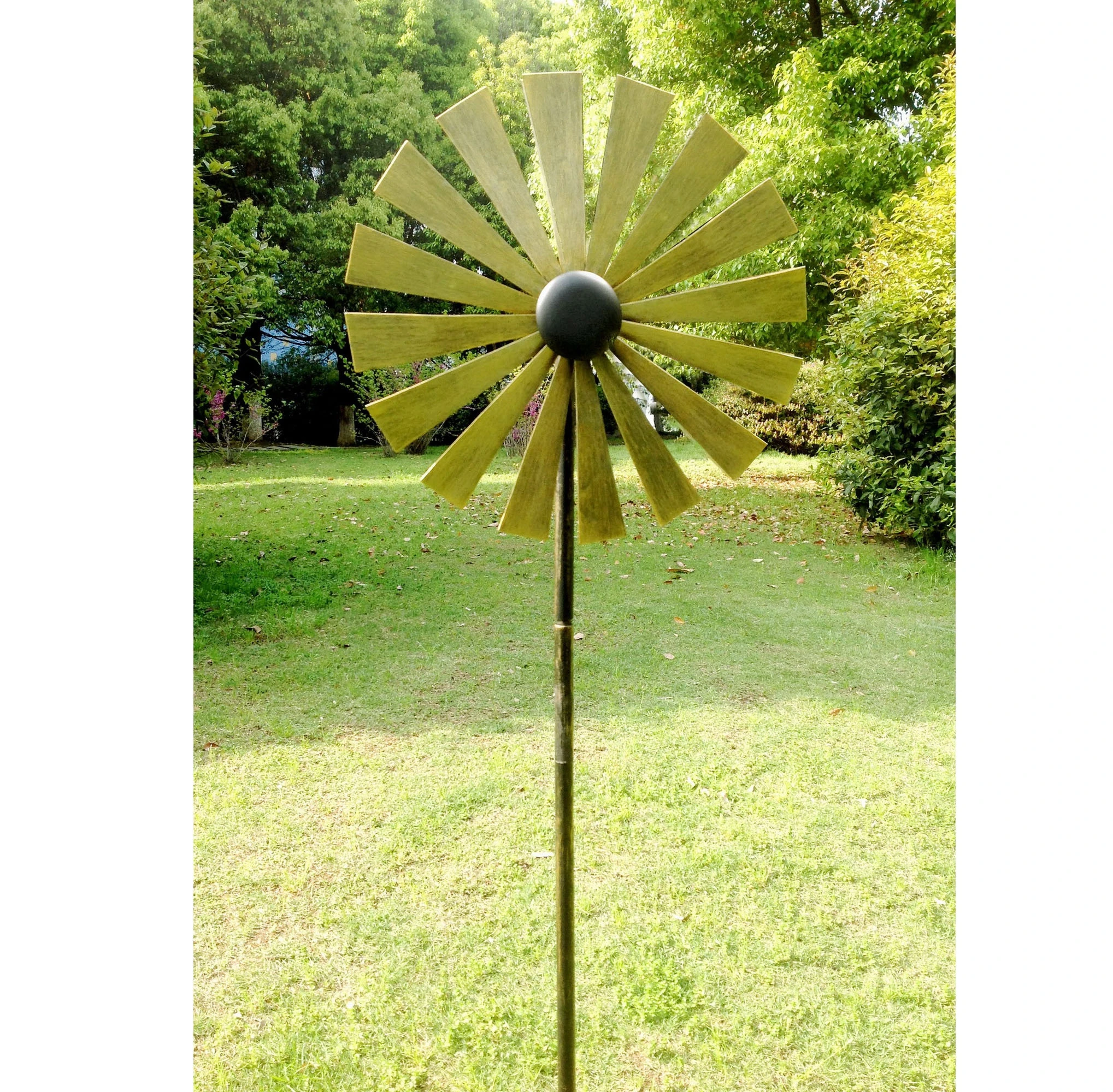 Home Decoration Garden Stake Metal Kinetic Wind Spinner