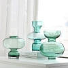 Home luxury Wedding Centerpiece Decorative  gourd shape  Clear crystal  hand blown  Glass Flower Hydroponic vase